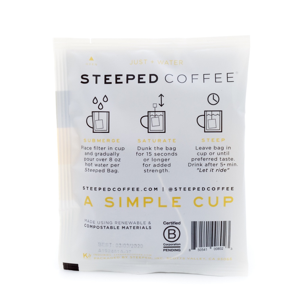 Steeped Coffee - 500 Box - S110